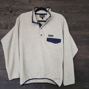 Patagonia Mens Lightweight Synchilla Snap-T Fleece Pullover Oatmeal STY25450